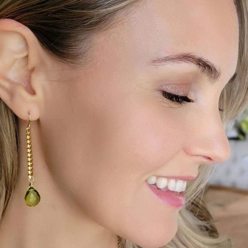 Peridot Drop Earrings